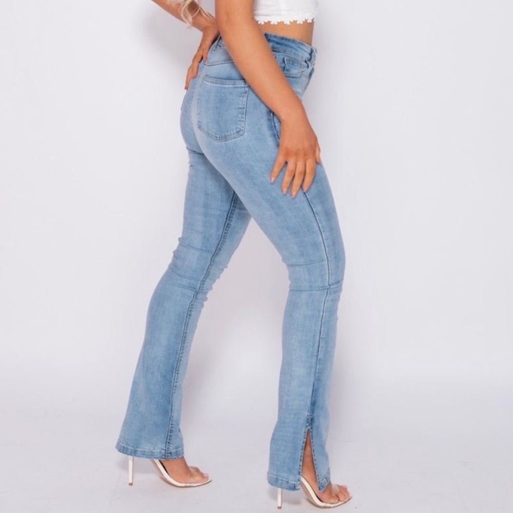 Serena Slit Hem Jeans